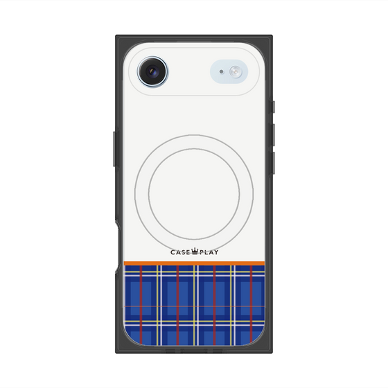 プレミアムスクエアケース with MagSafe［ CASEPLAY Tartan Check - Blue ］