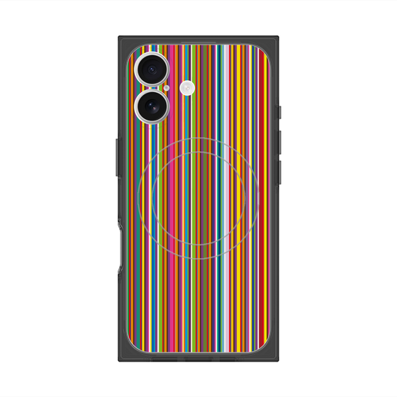 プレミアムスクエアケース with MagSafe［ Colorful Stripe ］