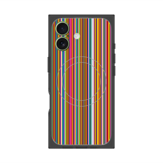 プレミアムスクエアケース with MagSafe［ Colorful Stripe ］