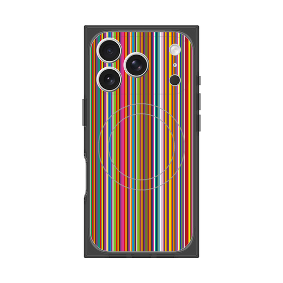 プレミアムスクエアケース with MagSafe［ Colorful Stripe ］