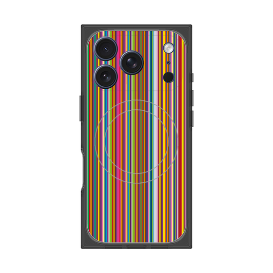 プレミアムスクエアケース with MagSafe［ Colorful Stripe ］