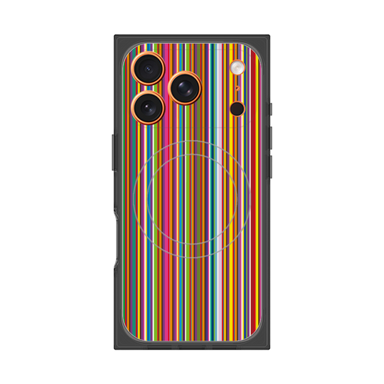 プレミアムスクエアケース with MagSafe［ Colorful Stripe ］