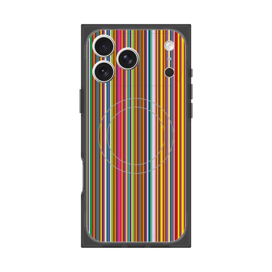 プレミアムスクエアケース with MagSafe［ Colorful Stripe ］