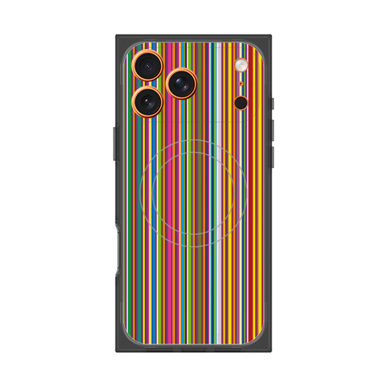 プレミアムスクエアケース with MagSafe［ Colorful Stripe ］