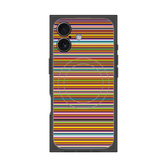 プレミアムスクエアケース with MagSafe［ Colorful Boader ］