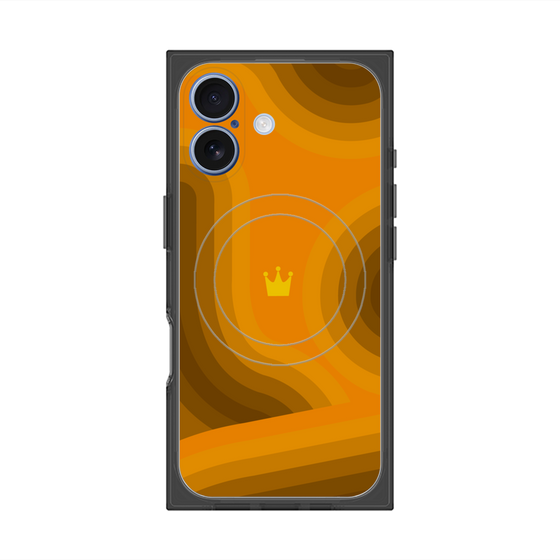プレミアムスクエアケース with MagSafe［ CASEPLAY Winding Pattern - Orange ］