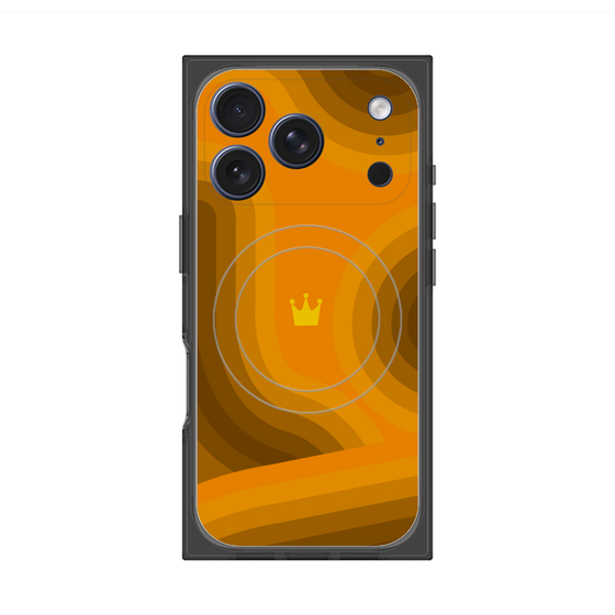 プレミアムスクエアケース with MagSafe［ CASEPLAY Winding Pattern - Orange ］