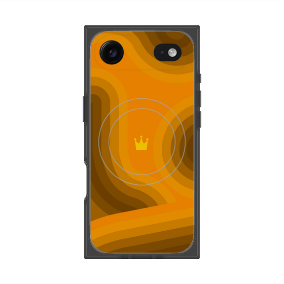 プレミアムスクエアケース with MagSafe［ CASEPLAY Winding Pattern - Orange ］