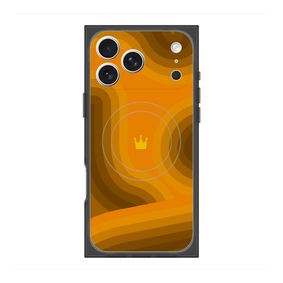 プレミアムスクエアケース with MagSafe［ CASEPLAY Winding Pattern - Orange ］