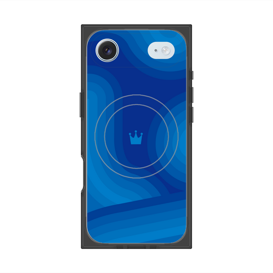 プレミアムスクエアケース with MagSafe［ CASEPLAY Winding Pattern - Blue ］