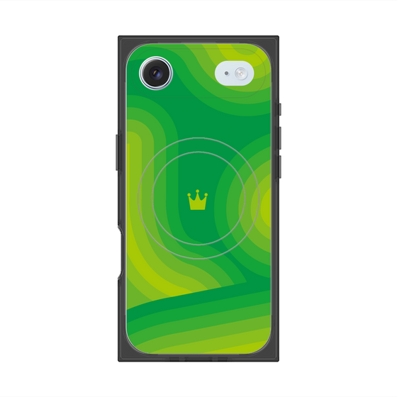 プレミアムスクエアケース with MagSafe［ CASEPLAY Winding Pattern - Green ］