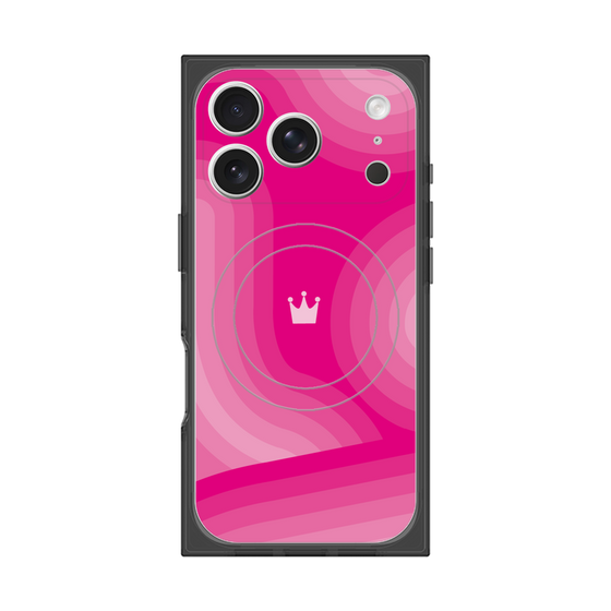 プレミアムスクエアケース with MagSafe［ CASEPLAY Winding Pattern - Pink ］
