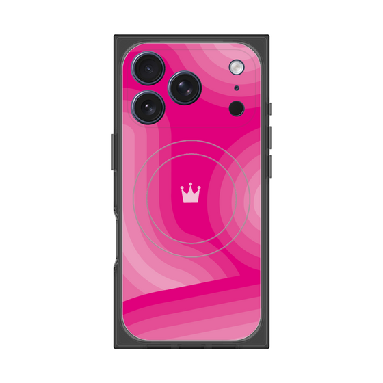 プレミアムスクエアケース with MagSafe［ CASEPLAY Winding Pattern - Pink ］