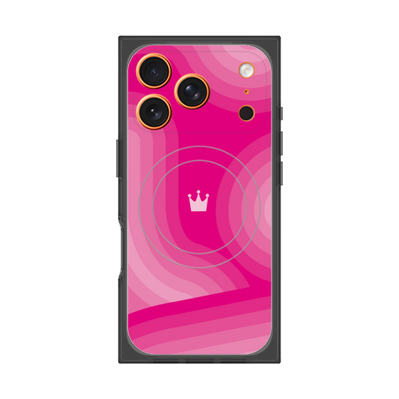 プレミアムスクエアケース with MagSafe［ CASEPLAY Winding Pattern - Pink ］