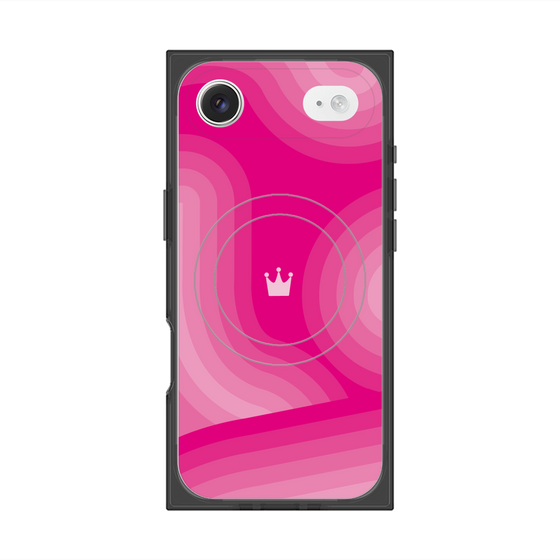 プレミアムスクエアケース with MagSafe［ CASEPLAY Winding Pattern - Pink ］