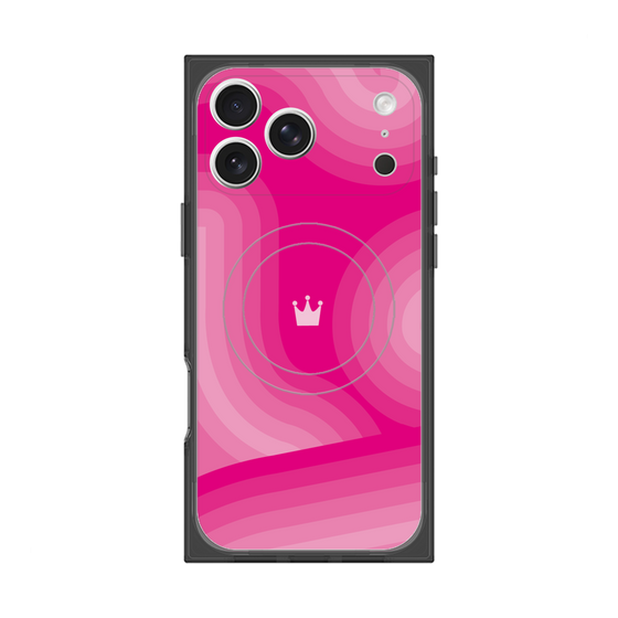 プレミアムスクエアケース with MagSafe［ CASEPLAY Winding Pattern - Pink ］