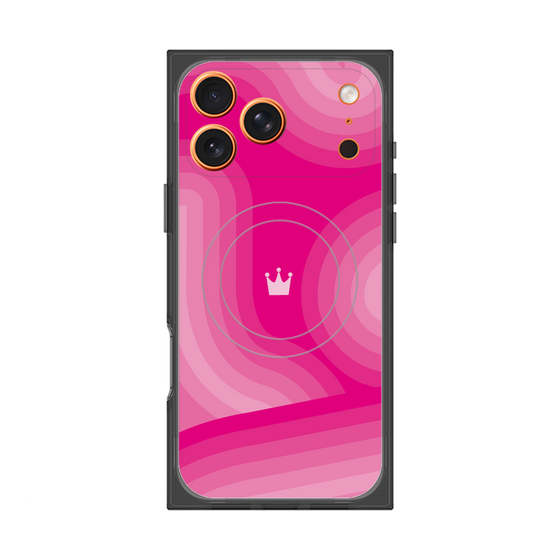 プレミアムスクエアケース with MagSafe［ CASEPLAY Winding Pattern - Pink ］