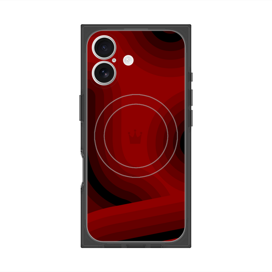 プレミアムスクエアケース with MagSafe［ CASEPLAY Winding Pattern - Red ］