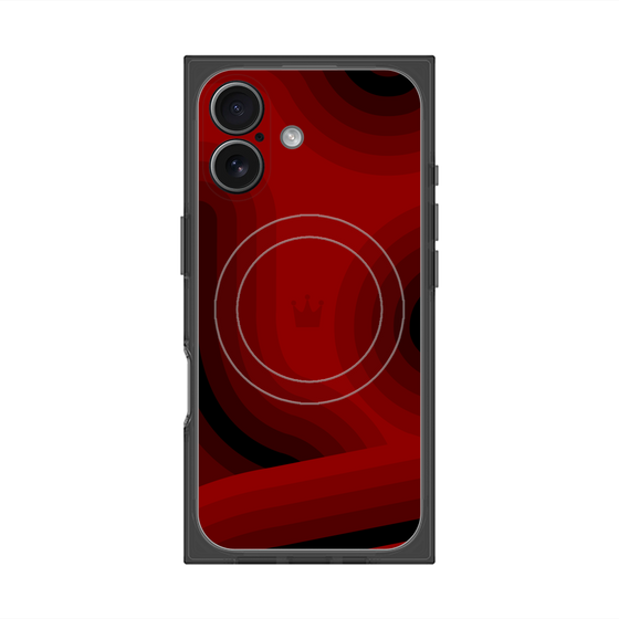 プレミアムスクエアケース with MagSafe［ CASEPLAY Winding Pattern - Red ］