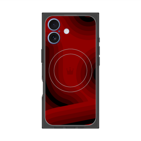 プレミアムスクエアケース with MagSafe［ CASEPLAY Winding Pattern - Red ］