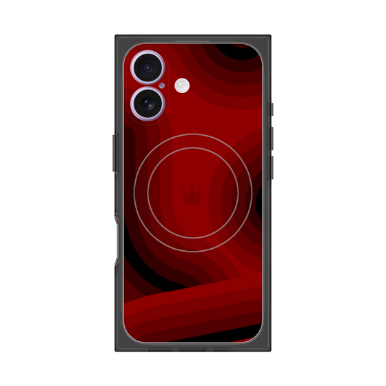 プレミアムスクエアケース with MagSafe［ CASEPLAY Winding Pattern - Red ］