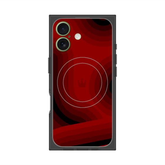 プレミアムスクエアケース with MagSafe［ CASEPLAY Winding Pattern - Red ］