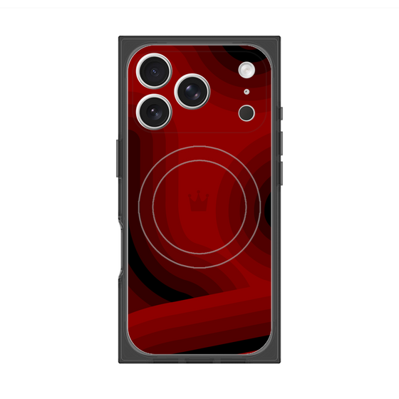 プレミアムスクエアケース with MagSafe［ CASEPLAY Winding Pattern - Red ］