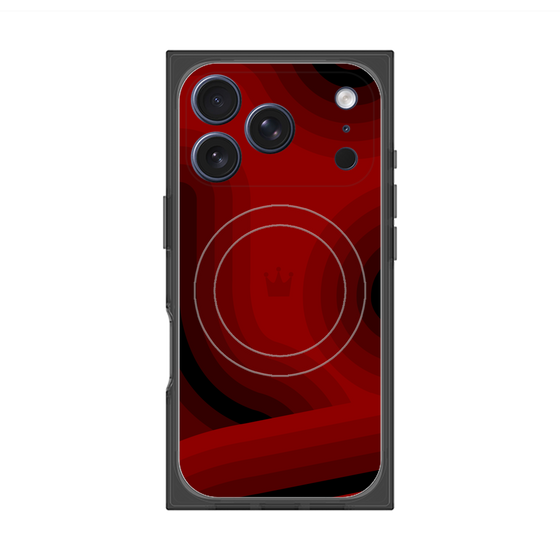 プレミアムスクエアケース with MagSafe［ CASEPLAY Winding Pattern - Red ］