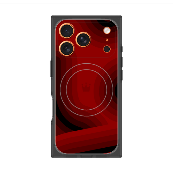 プレミアムスクエアケース with MagSafe［ CASEPLAY Winding Pattern - Red ］