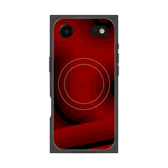 プレミアムスクエアケース with MagSafe［ CASEPLAY Winding Pattern - Red ］