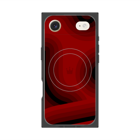プレミアムスクエアケース with MagSafe［ CASEPLAY Winding Pattern - Red ］