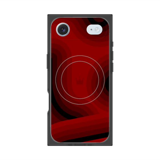 プレミアムスクエアケース with MagSafe［ CASEPLAY Winding Pattern - Red ］