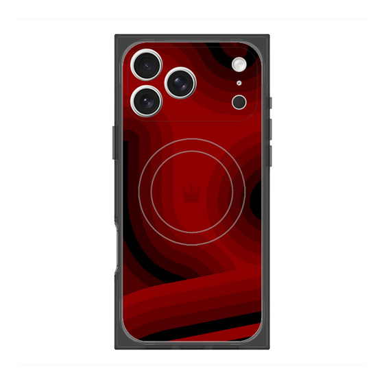 プレミアムスクエアケース with MagSafe［ CASEPLAY Winding Pattern - Red ］