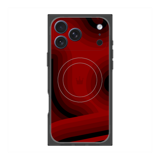 プレミアムスクエアケース with MagSafe［ CASEPLAY Winding Pattern - Red ］