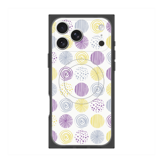 プレミアムスクエアケース with MagSafe［ Nordic Circle - Purple ］