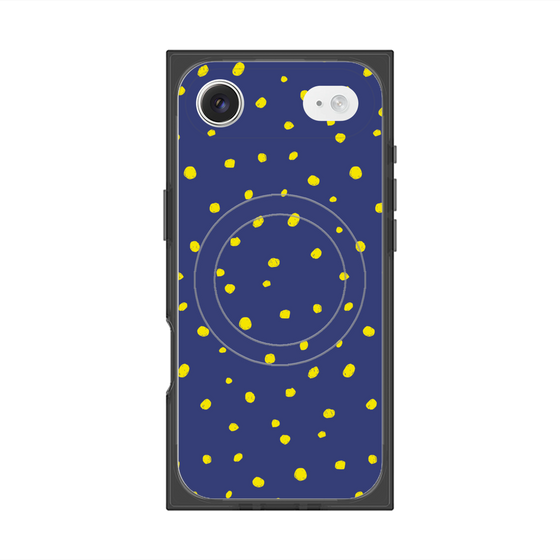 プレミアムスクエアケース with MagSafe［ Drawing Dot - Navy ］