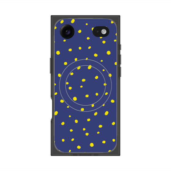 プレミアムスクエアケース with MagSafe［ Drawing Dot - Navy ］