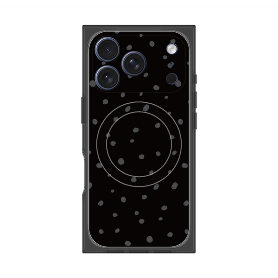 プレミアムスクエアケース with MagSafe［ Drawing Dot - Black ］