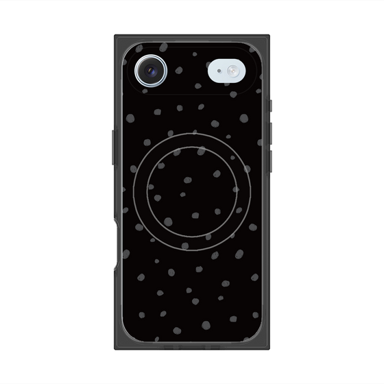 プレミアムスクエアケース with MagSafe［ Drawing Dot - Black ］