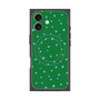 プレミアムスクエアケース with MagSafe［ Drawing Dot - Green ］