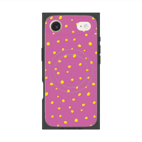 プレミアムスクエアケース with MagSafe［ Drawing Dot - Pink ］