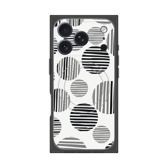 プレミアムスクエアケース with MagSafe［ Nordic Dot - Black ］