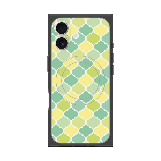 プレミアムスクエアケース with MagSafe［ Moroccan1 color - Green ］
