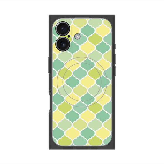 プレミアムスクエアケース with MagSafe［ Moroccan1 color - Green ］