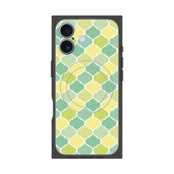 プレミアムスクエアケース with MagSafe［ Moroccan1 color - Green ］