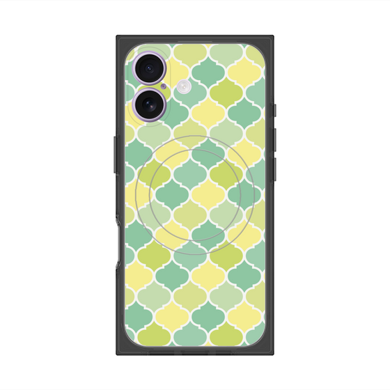 プレミアムスクエアケース with MagSafe［ Moroccan1 color - Green ］