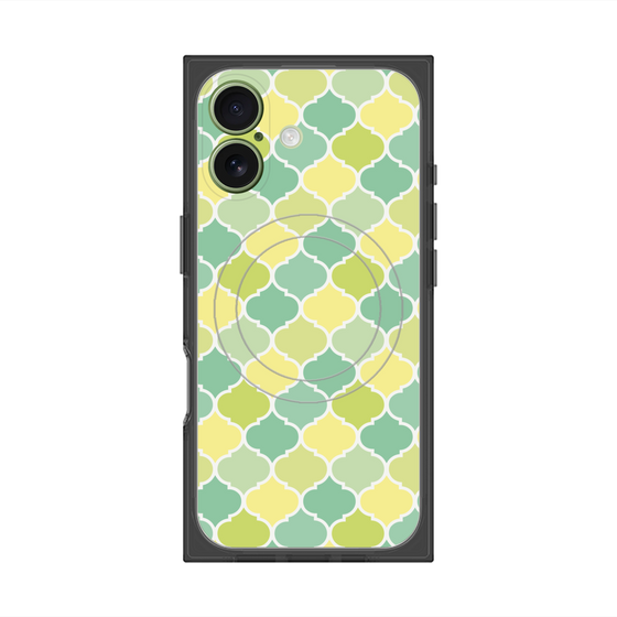 プレミアムスクエアケース with MagSafe［ Moroccan1 color - Green ］