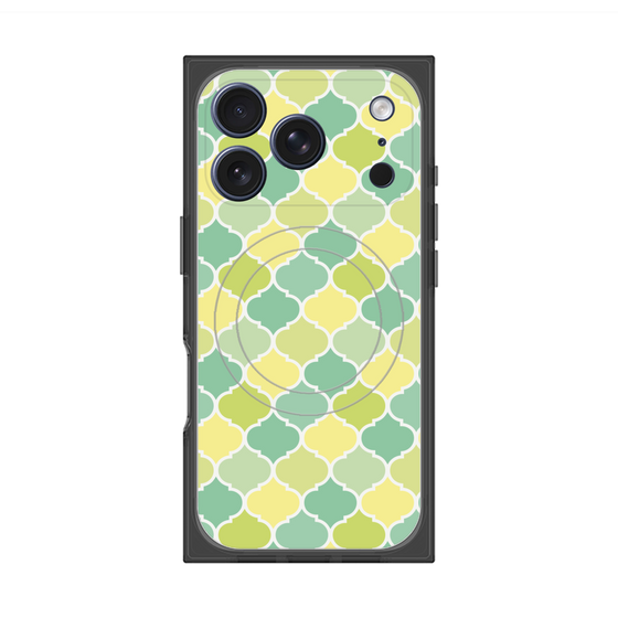 プレミアムスクエアケース with MagSafe［ Moroccan1 color - Green ］