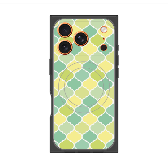 プレミアムスクエアケース with MagSafe［ Moroccan1 color - Green ］