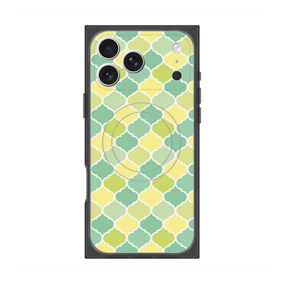 プレミアムスクエアケース with MagSafe［ Moroccan1 color - Green ］